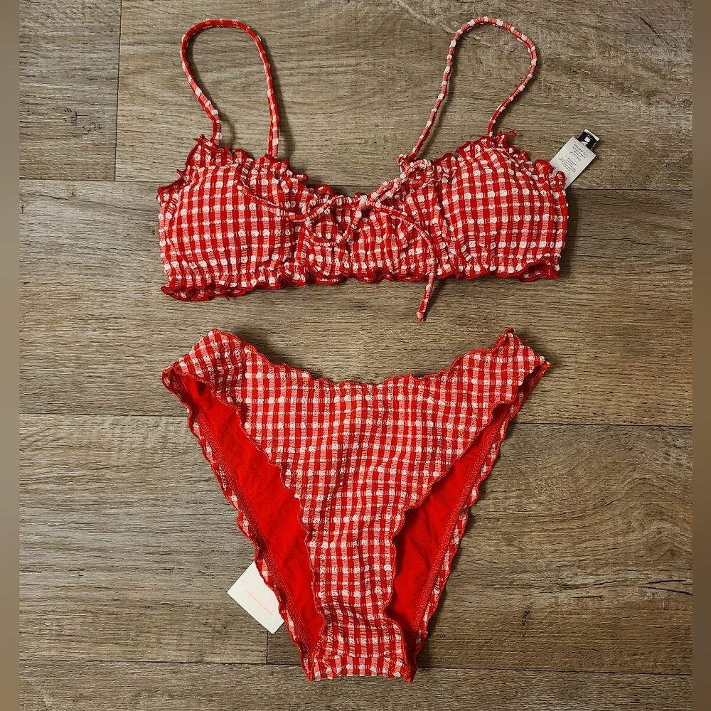 Dippin' Daisy's Red Gingham Bikini Set